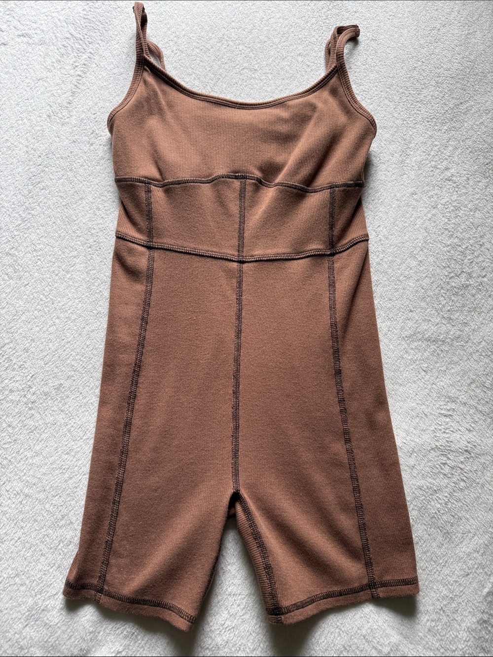 Kohl's Brown Sleeveless Knit Romper Jumpsuit